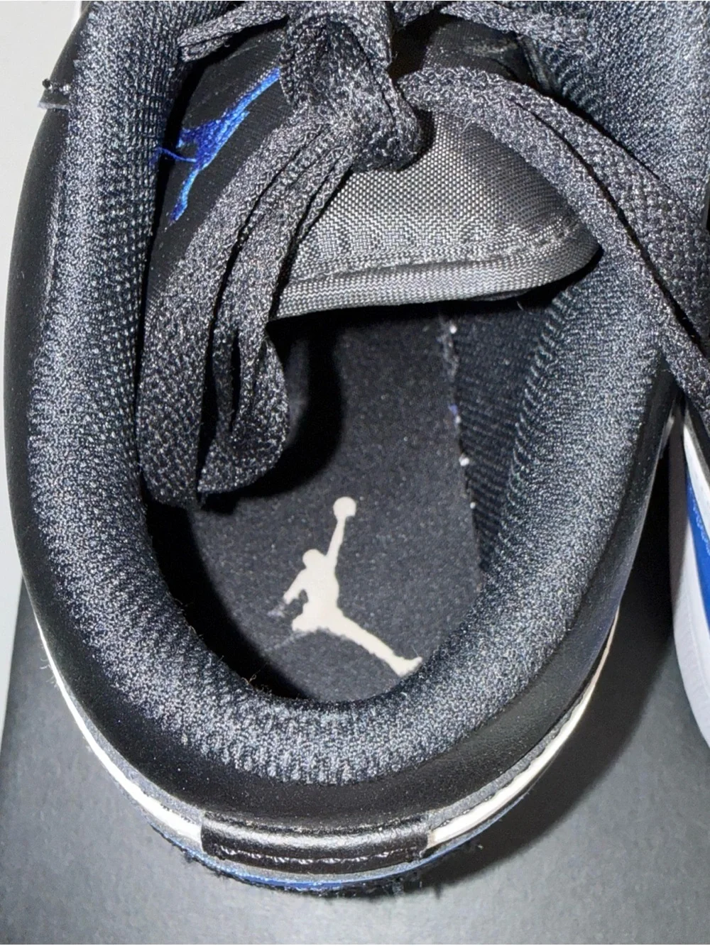 Jordan Men’s Low-Top Sneakers - Black / Blue / White 9.5